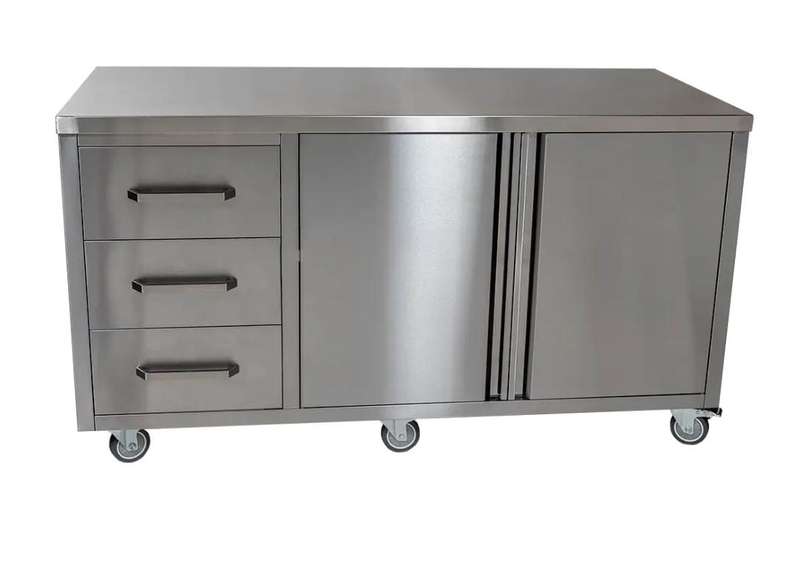 Stainless Steel Drawer Service Counter With Storage - 1800mm x 700mm x 900mmH