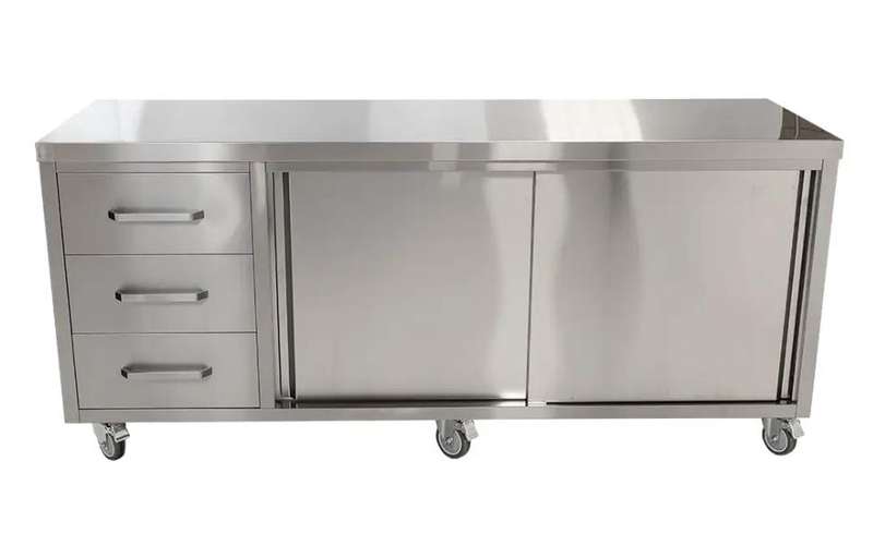 Stainless Steel Drawer Service Counter With Storage - 1800mm x 700mm x 900mmH