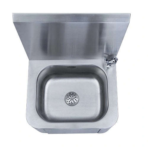 Wall Mount Knee Operated Hand Washing Sink With Splashback