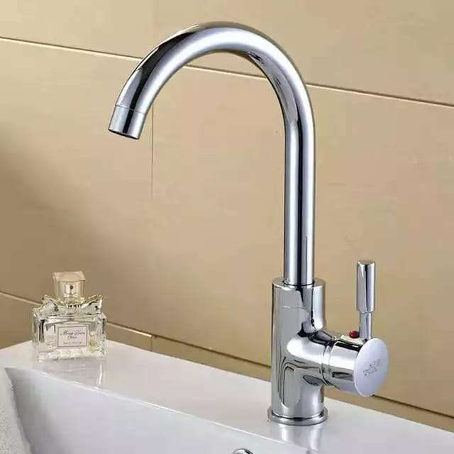 Single Handle Deck Mounted Brushed Mixer Stainless Steel  Faucet Tap