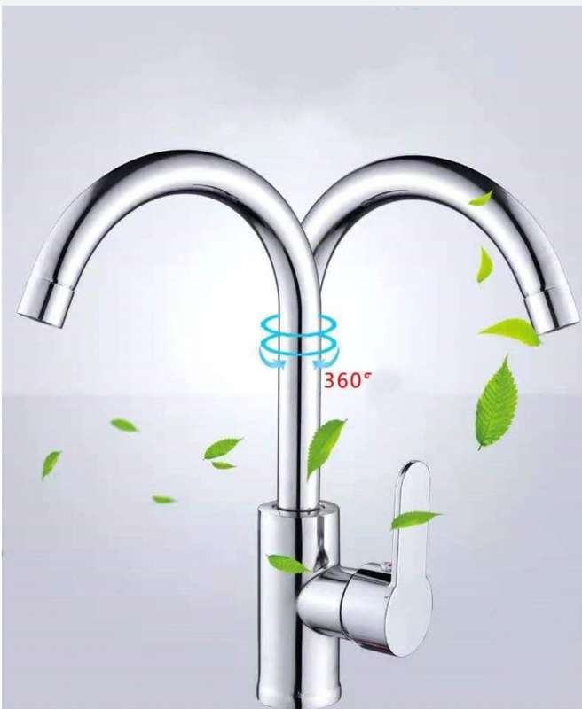 Single Handle Deck Mounted Brushed Mixer Stainless Steel  Faucet Tap