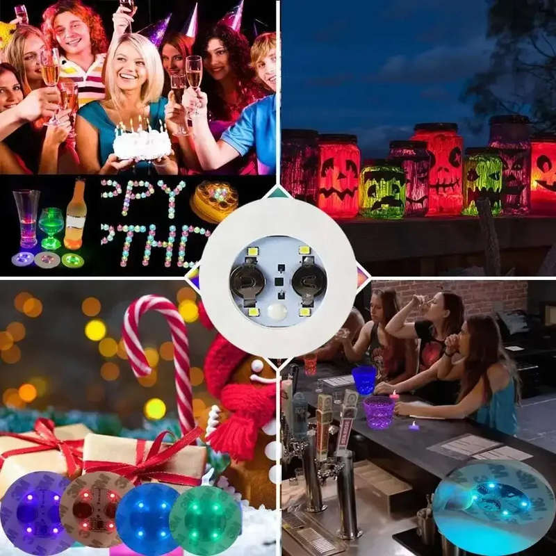 LED Coaster Lights / Wine Bottle Base Stickers