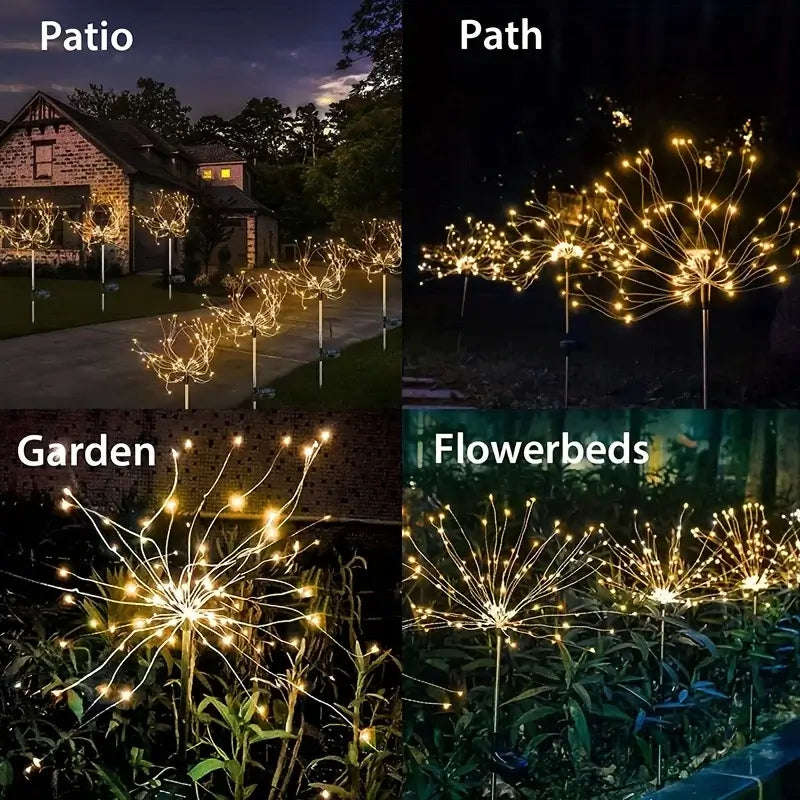 LED Fireworks Fairy Lights - Solar Powered - 200 LED