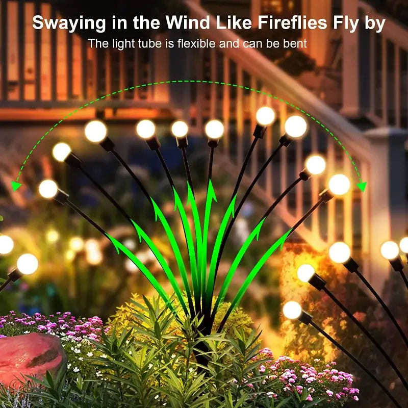 LED Firefly Lights - Solar Powered - 10 LEDs
