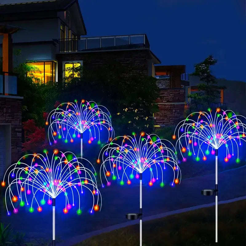LED Fireworks Fairy Lights - Solar Powered - 200 LED
