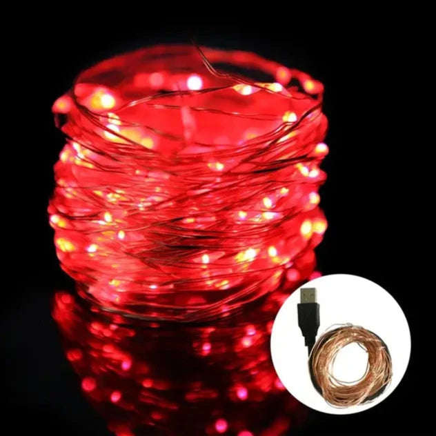 LED Fairy Lights - USB Powered - 10m, 100 LED