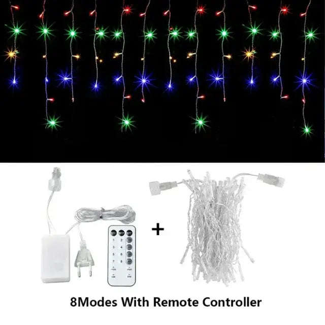 Icicle String LED Fairy Lights - AC Powered