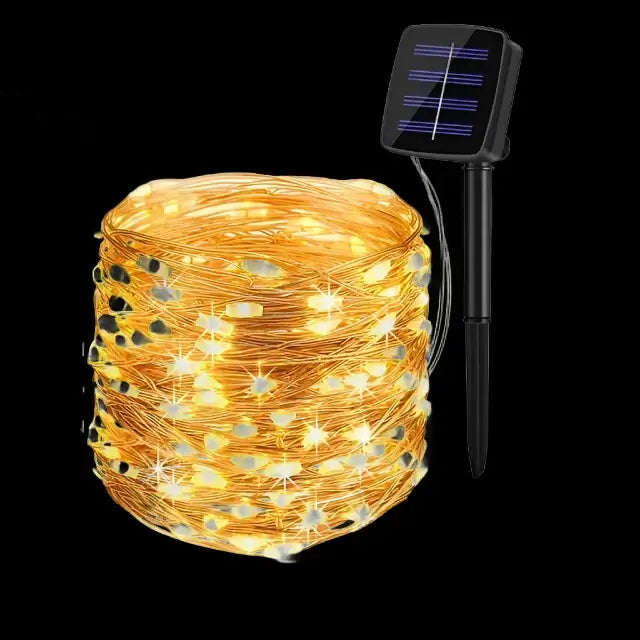 LED Outdoor Solar String Lights - 12m, 100 LED