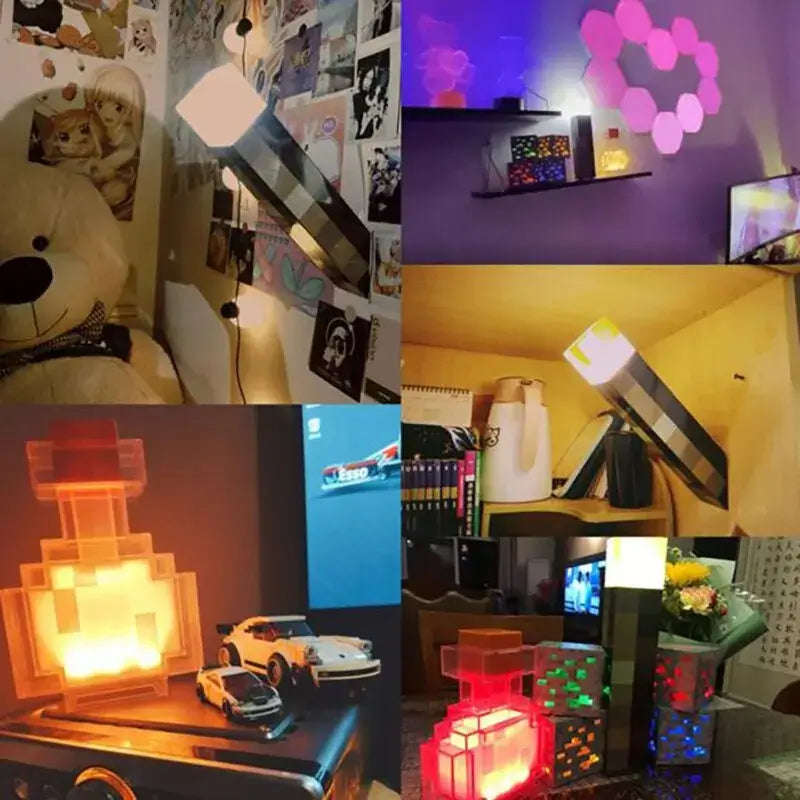 Minecraft Brownstone LED Night Light Torch