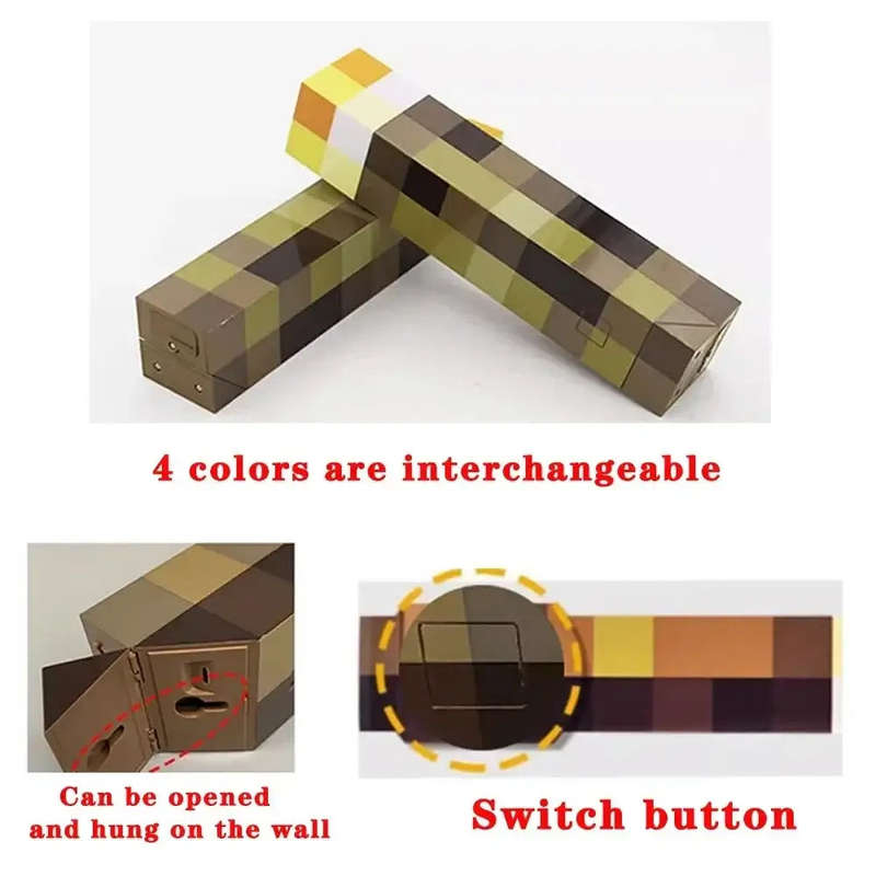 Minecraft Brownstone LED Night Light Torch