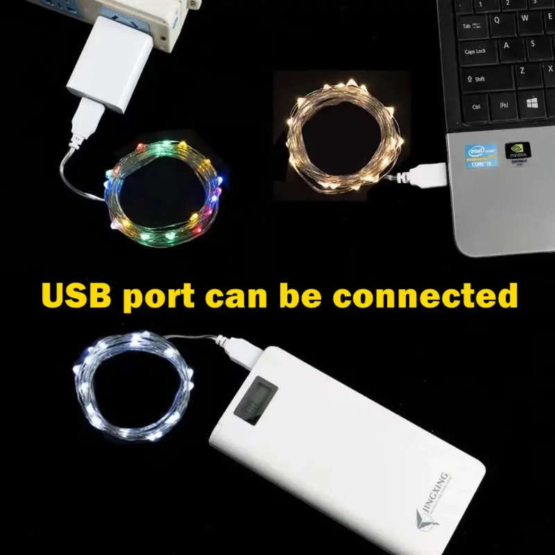 LED Fairy Lights - USB Powered - 10m, 100 LED