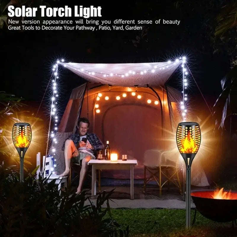 LED Solar Flame Flickering Torch