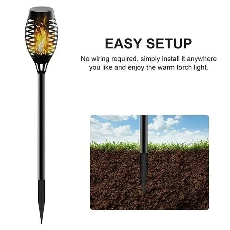 LED Solar Flame Flickering Torch