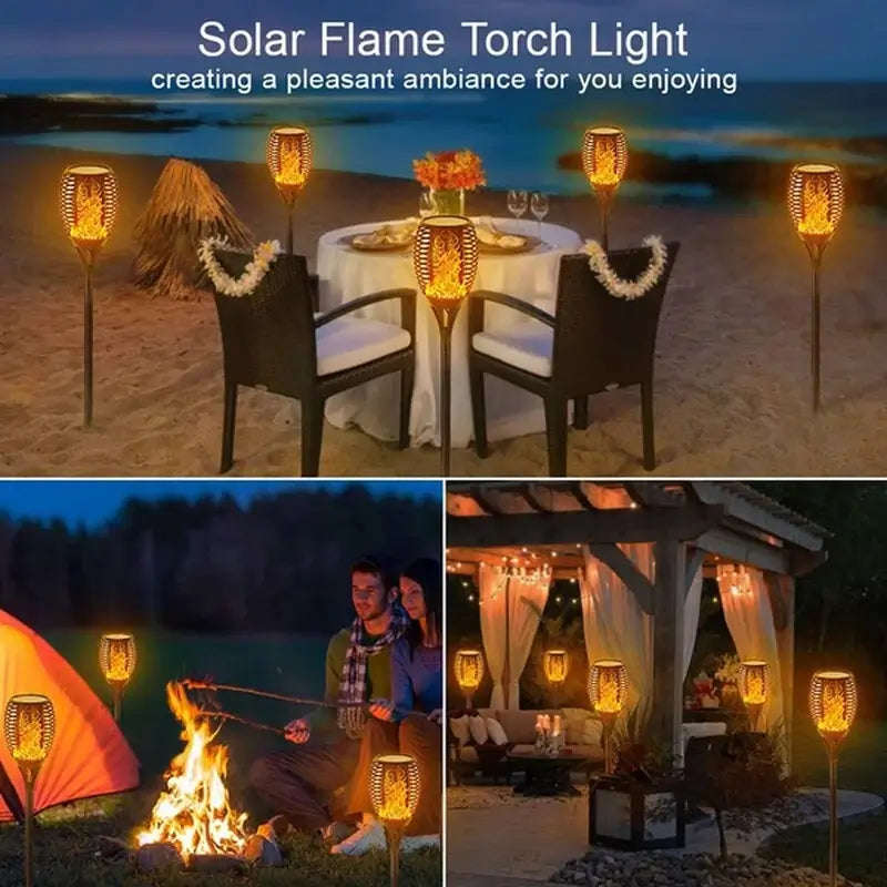 LED Solar Flame Flickering Torch