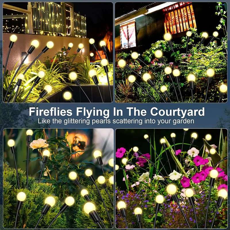 LED Firefly Lights - Solar Powered - 10 LEDs