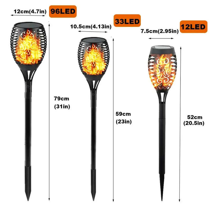 LED Solar Flame Flickering Torch