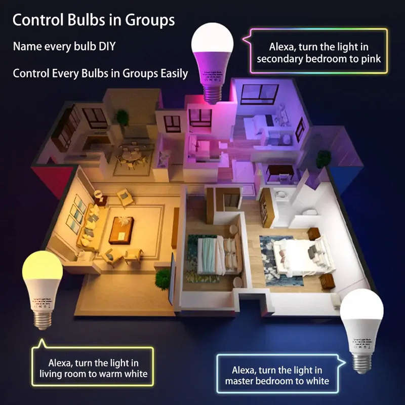 Google Assistant / Tuya / Smart WiFi / Alexa LED RGB Lamp - 15W
