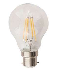 Globe - LED Filament A60 Bulb B22 4W 400lm Warm White