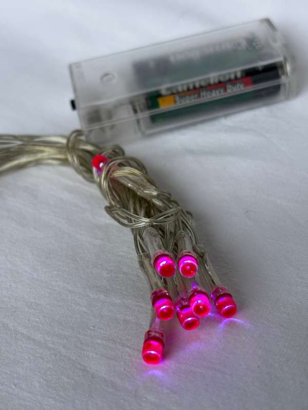 Battery lights - Rose Pink 2m