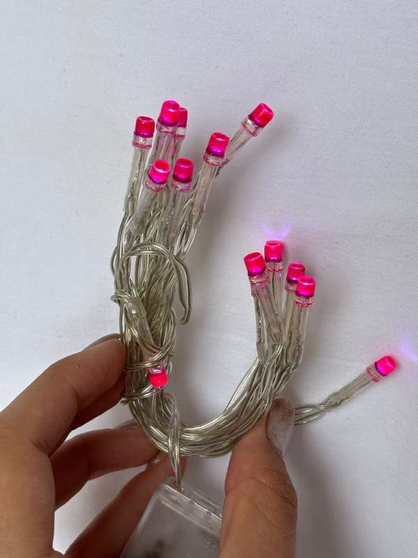 Battery lights - Rose Pink 2m