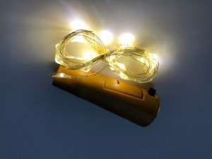 MicroLED Cork lights 1.5m Silver Wire, Warm White
