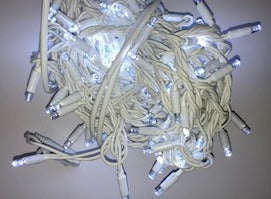 LED Outdoor Lights 20m - Bright White - Steady (White Cable)
