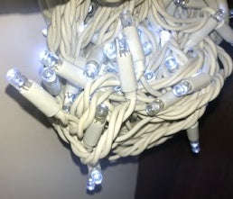 LED Outdoor Lights 20m - Bright White - Steady (White Cable)