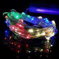 MicroLED 1.8m x 9 Silver Wire - Multi-colour