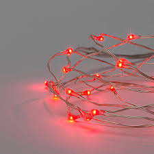 MicroLED 3.0m Silver Wire - Red