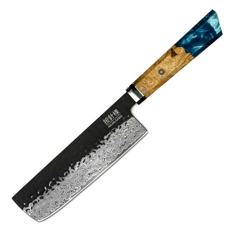 ANJIN SAMA Premium Stainless Damascus Nakiri - DMS-254C