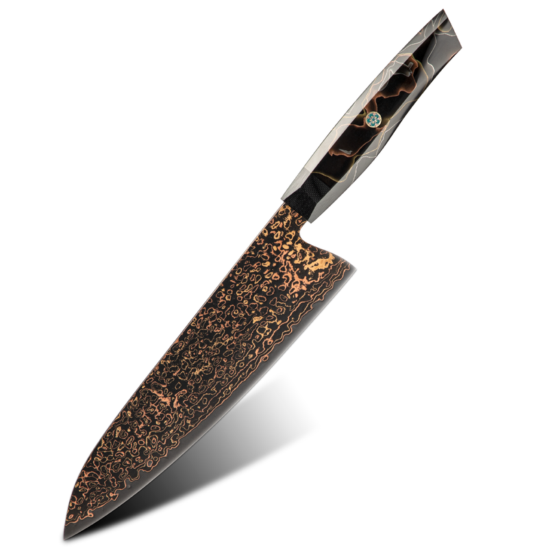 ANJIN SAMA Premium Copper Damascus Damascus Chef knife - DMS-548A