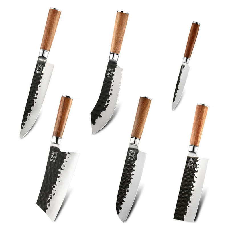 ANJIN SAMA Stainless Hammered Knife Set - 6 Piece