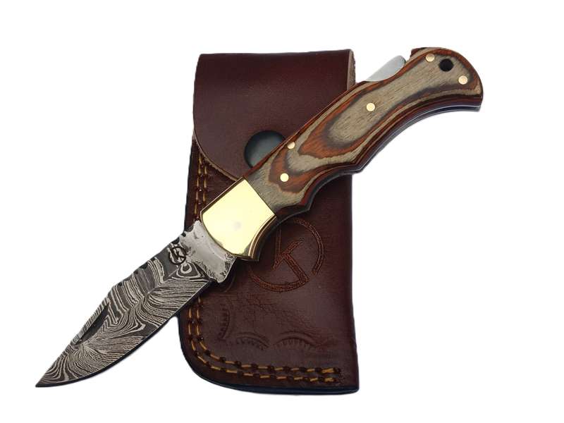 Handmade Damascus Folder - SCZ-952F