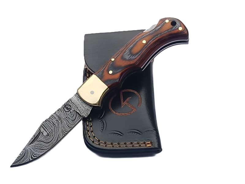 Handmade Damascus Folder - SCZ-952E