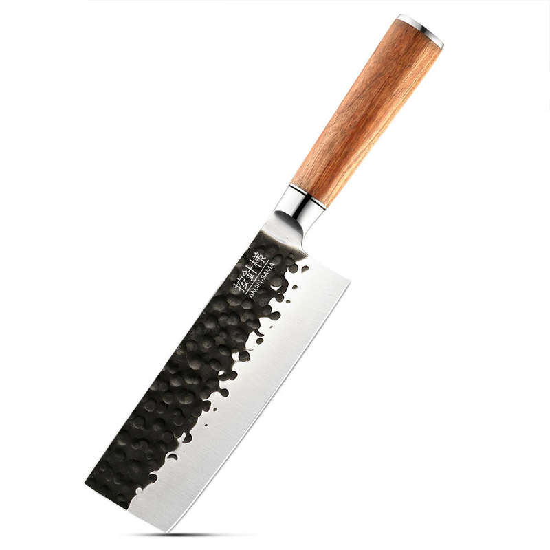 ANJIN SAMA Stainless Hammered Nakiri knife - DK-071P