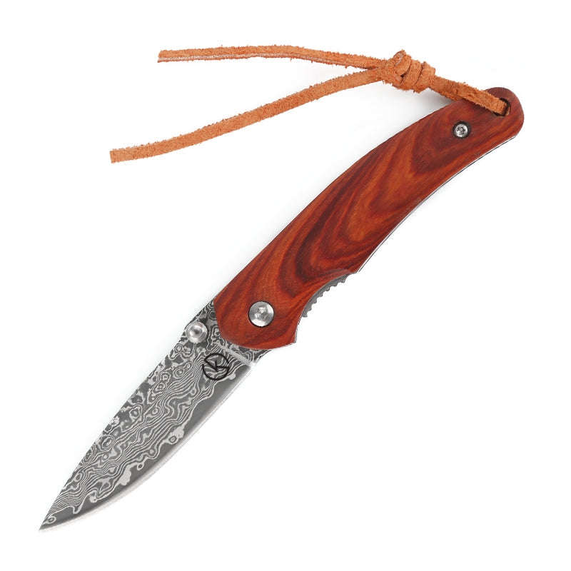 Koch - Handmade Stainless Damascus Mini Folding Knife - KKD085