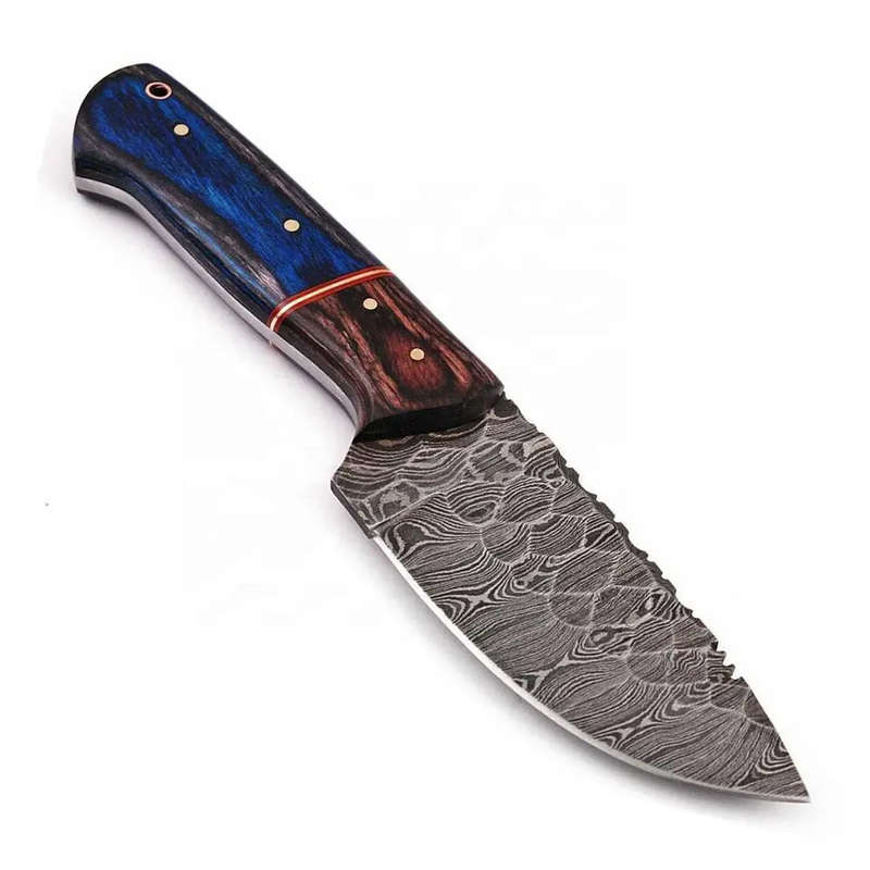 Damascus steel hunting knife - MB-DHK-0002