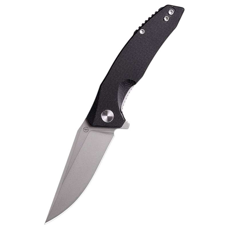 Koch - Liner Lock D2 Blade, G10 Handle Folding Knife Black - QY15025B