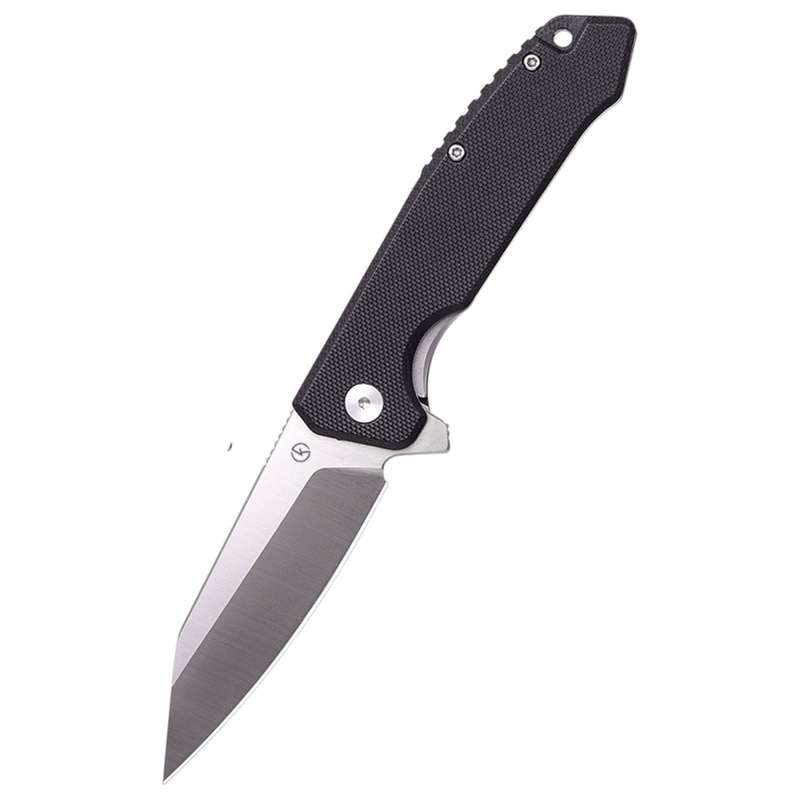 Koch - Liner Lock D2 Blade, G10 Handle Folding Knife Black - QY16022B