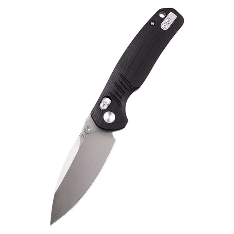 Koch - Liner Lock D2 Blade, G10 Handle Folding Knife Black - QY25001B
