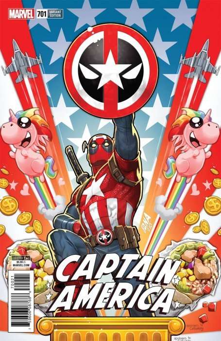 Captain America 701, David Nakyama Variant, VF/NM