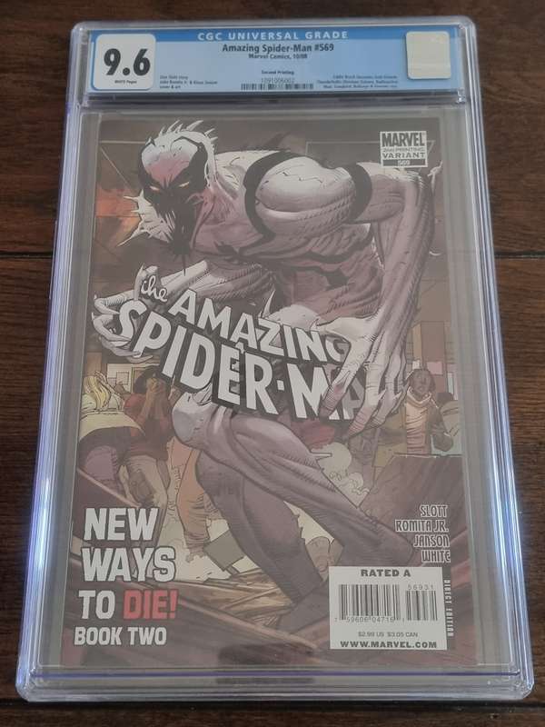 Amazing Spider-Man 569, 2nd Print, First appearance and first Cover Anti-Venom, CGC 9.6