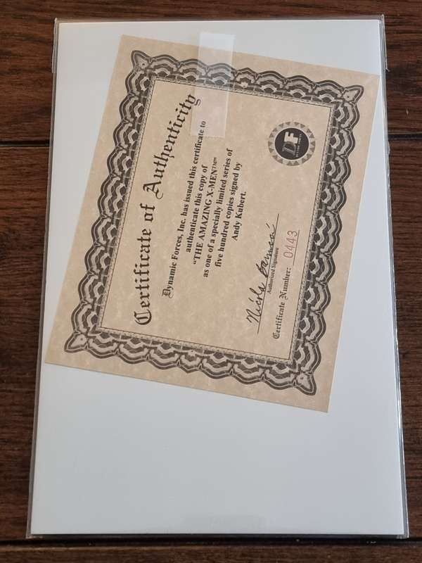 The Amazing X-Men 1, Signed Andy Kubert with COA, NM