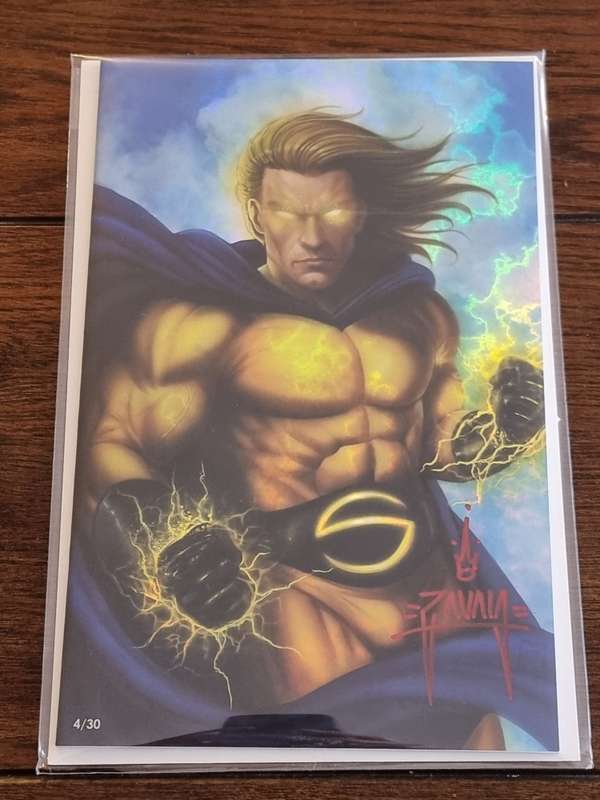 Fame - Sabastian Stan, Sentry Lava Foil, Signed by Zavala, 4/30, NM