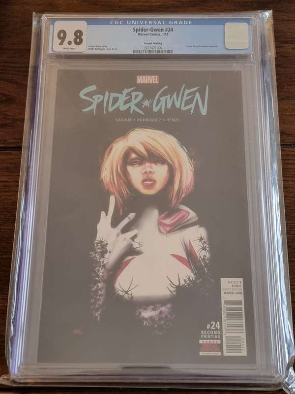 Spider-Gwen 24, 2nd Second Print 1st Gwenom, CGC 9.8