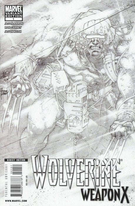 Wolverine: Weapon X 1, 1:100 Ratio Variant, NM *Free Normal Print