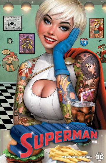 Superman 18 Nathan Szerdy, 616 DINER TATTOO Trade Dress Variant LTD 3000, NM