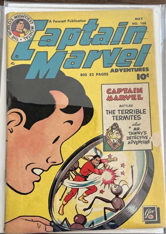 Captain Marvel Adventures 108, GD (Cover loose BUT Beautiful)