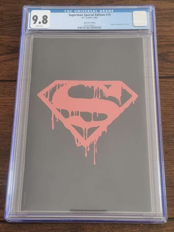 Superman 75, special edition black foil SDCC variant, CGC 9.8
