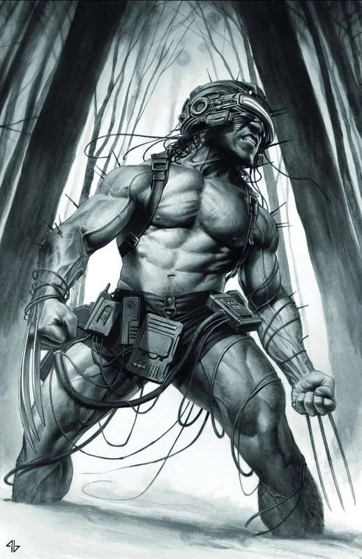 X Lives of Wolverine 4, Adi Granov B&W Virgin Varian, NM
